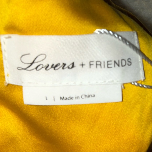 NWT Lovers + Friends Yellow Floral Lace Mini Dress Size L Minimalist Party - Picture 9 of 12